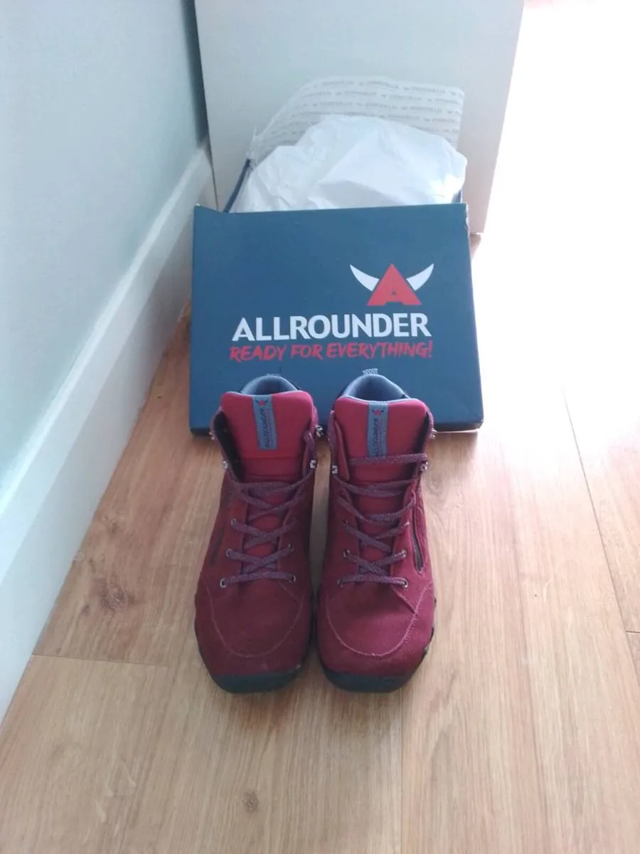 All Rounder Norika Tex Boot Burgundy 6.5 - Image 1