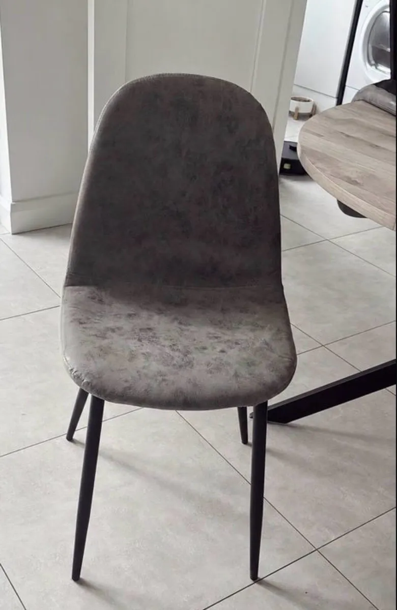 Four Grey Dining Chairs - Image 2