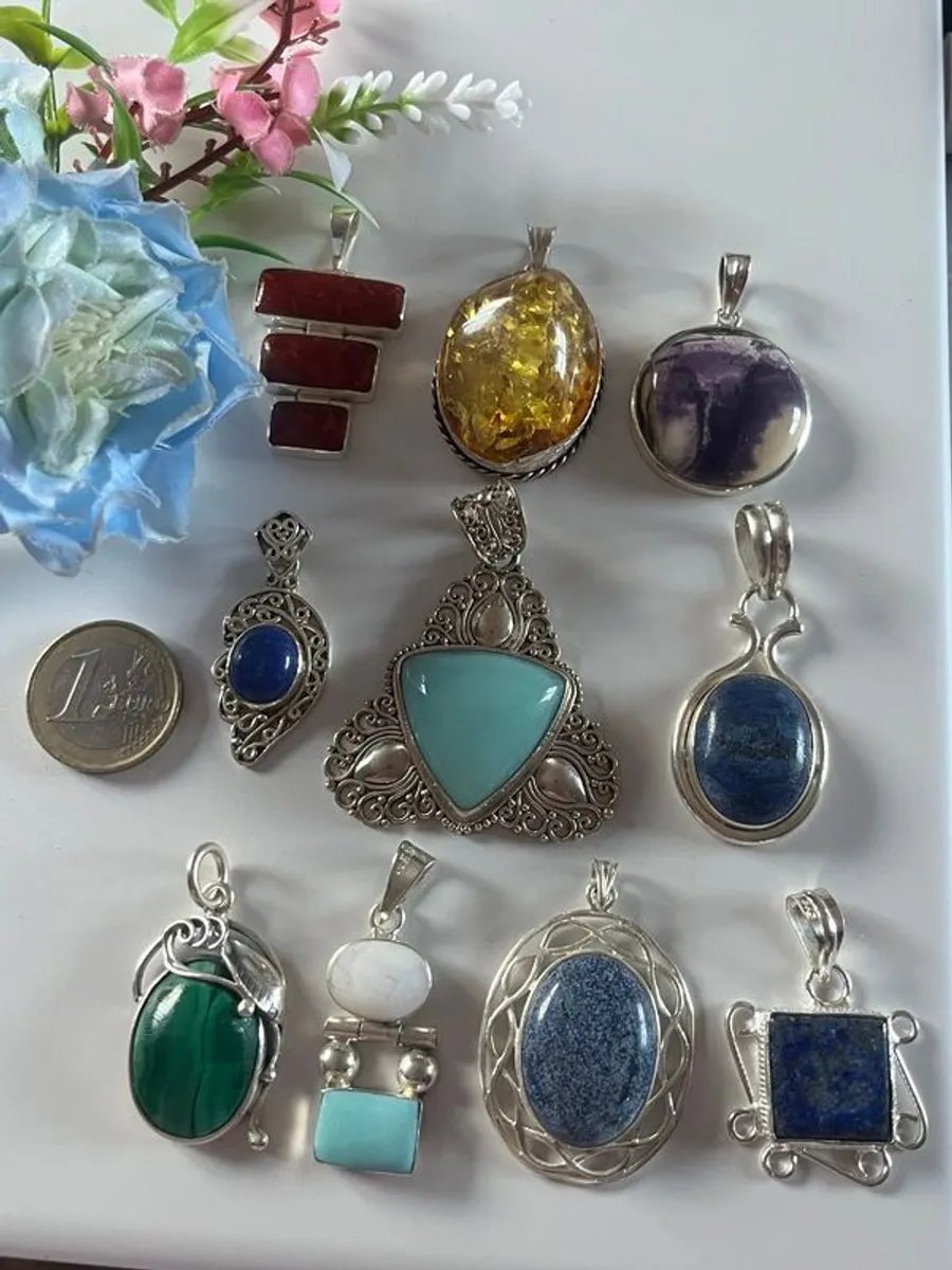 Silver Precious Stone Pendants. Beautiful Gifts! Gift Boxed. - Image 2