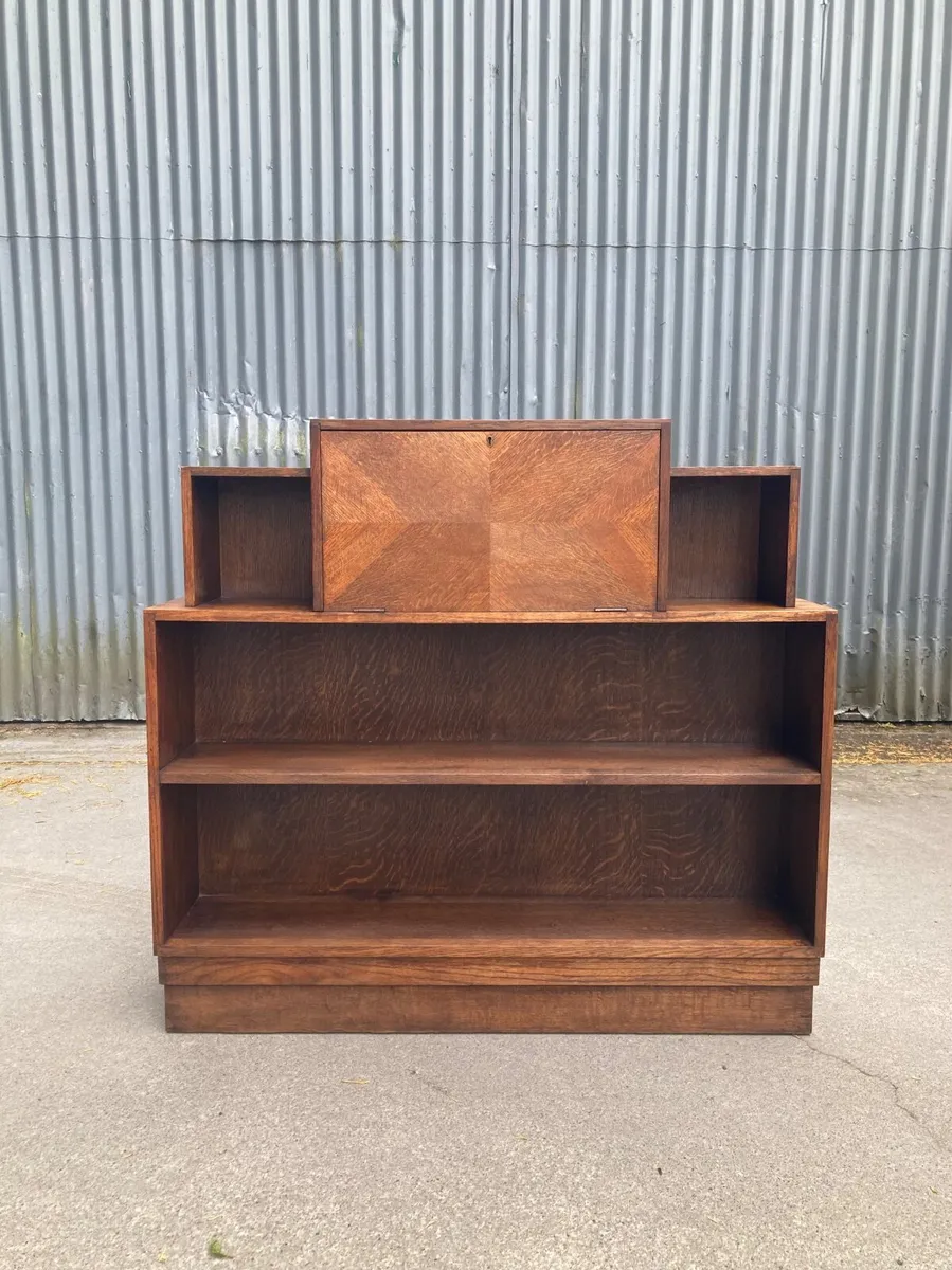 Artdeco Bookcase Writing Bureau - Open Sat 8th Aug - Image 1