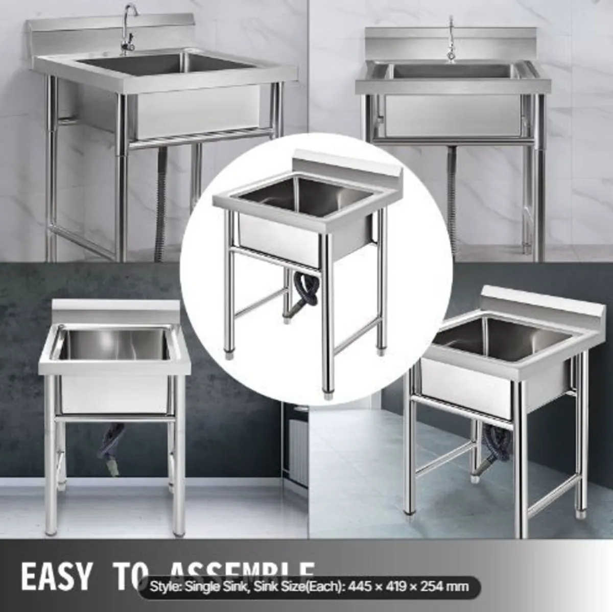 Handmade Sink Non-magnetic Stainless Steel - Image 4