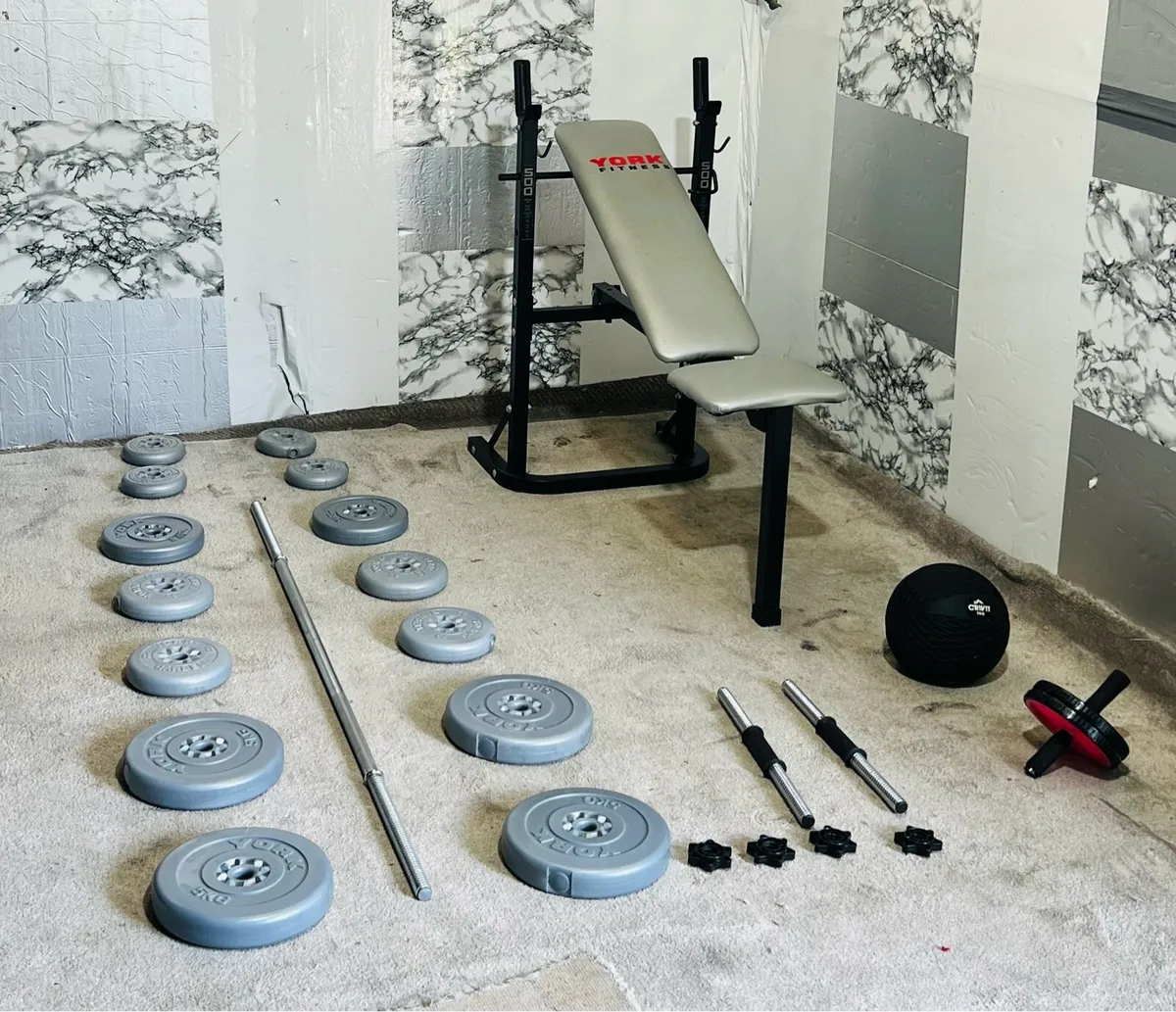 Folding bench weights barbell dumbbells - Image 4