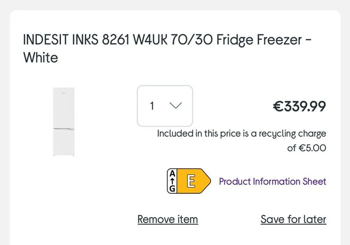 Bran new 70/30 fridge freezer - Image 1