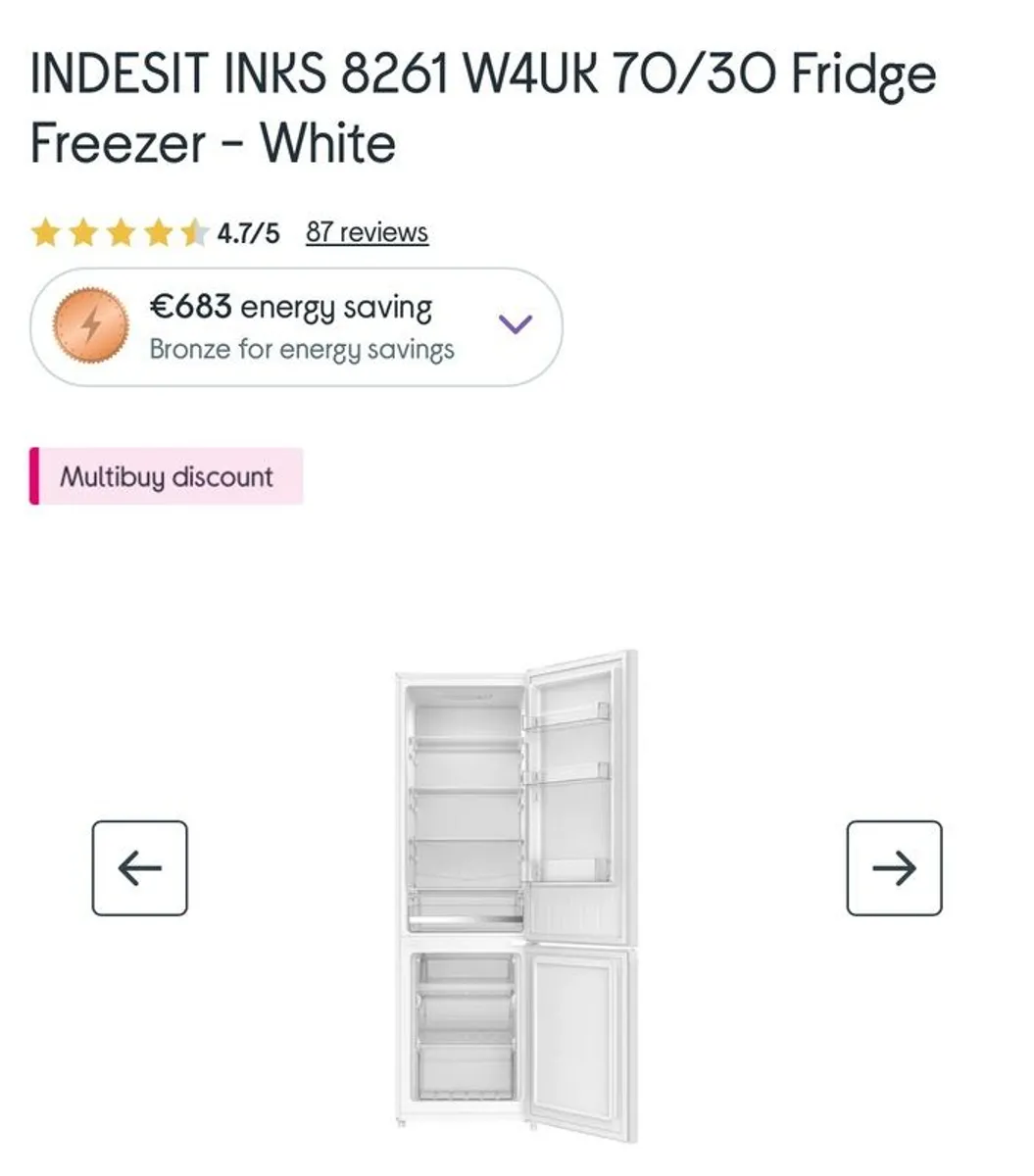 Bran new 70/30 fridge freezer - Image 3