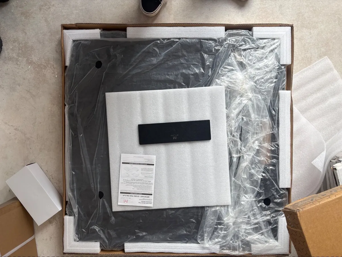 Beautiful Altea 900 black slate square shower tray - Image 2