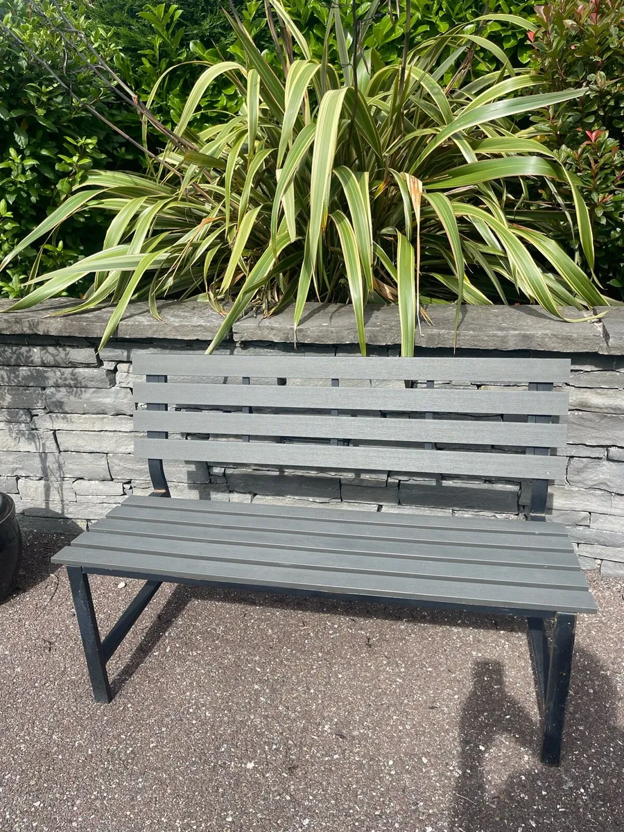 Stunning Black 2 Seater Garden - Patio Bench