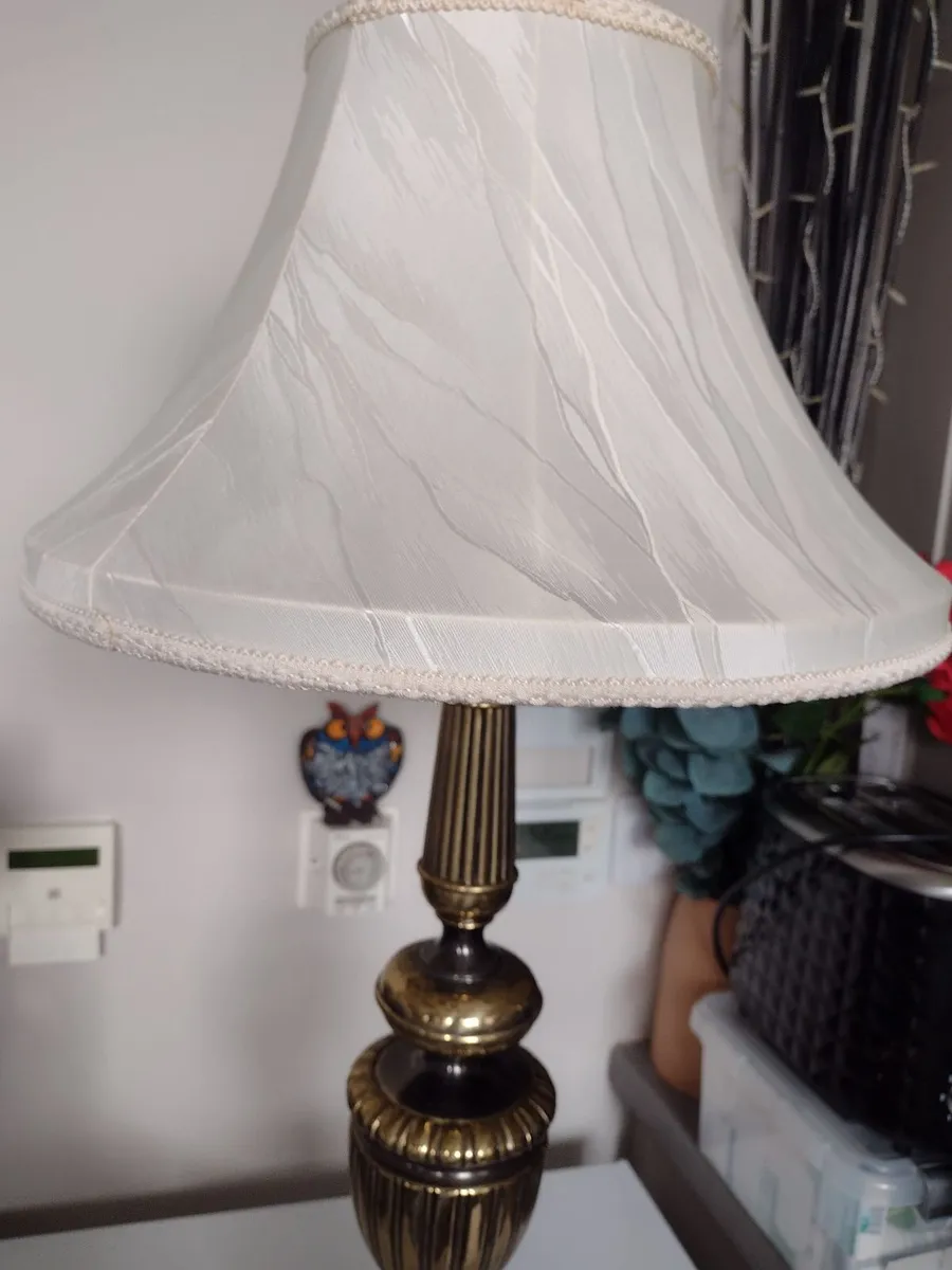 Large heavy 1950's metal table lamp - Image 3