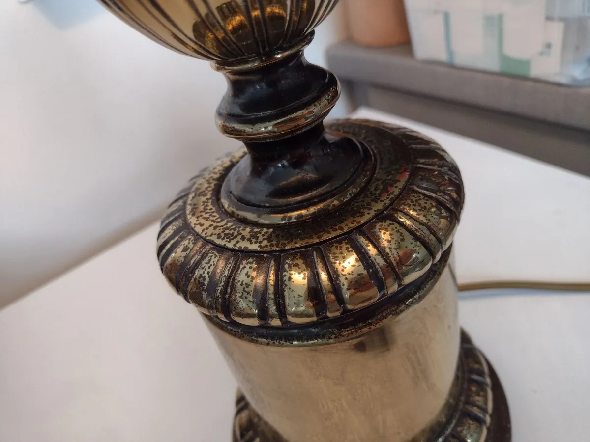 Large heavy 1950's metal table lamp - Image 4