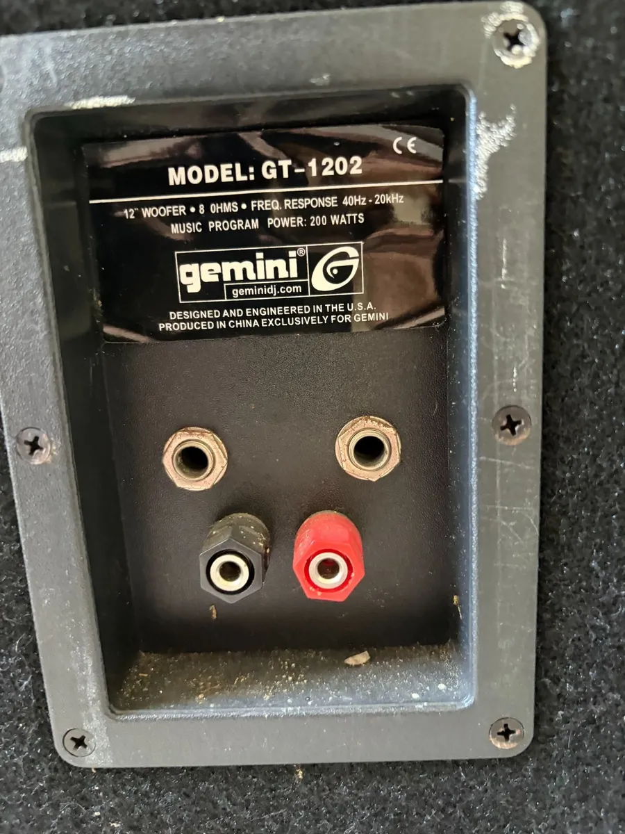 Gemini GT-1202 Speakers + Gemini Power Amplifier - Image 3