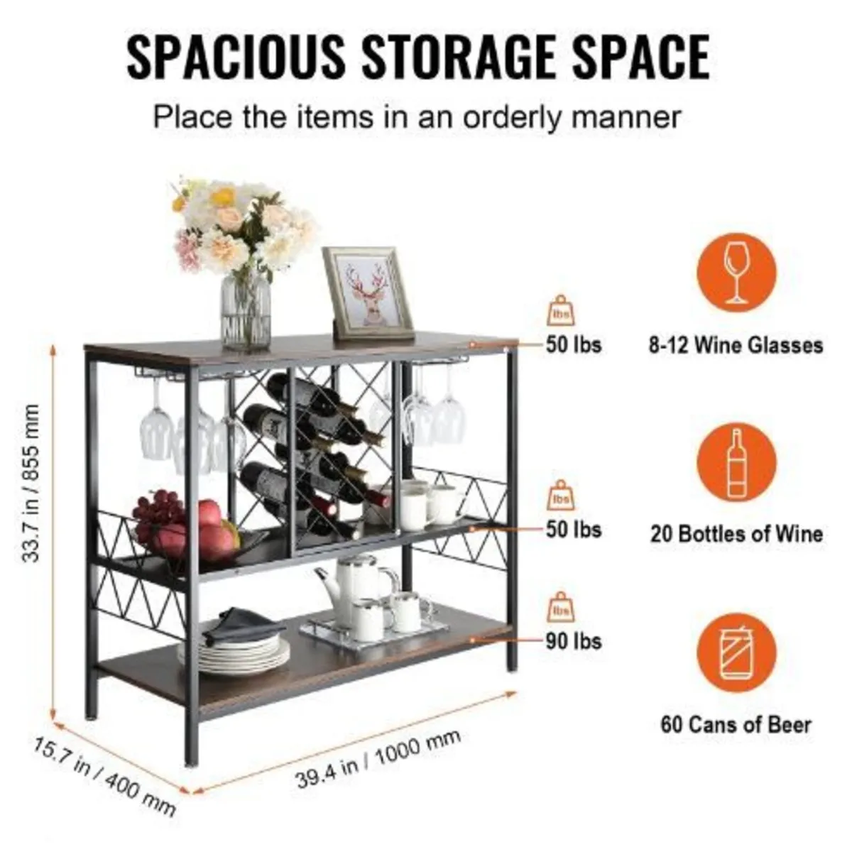 40 Inch Industrial Bar Cabinet - Image 1