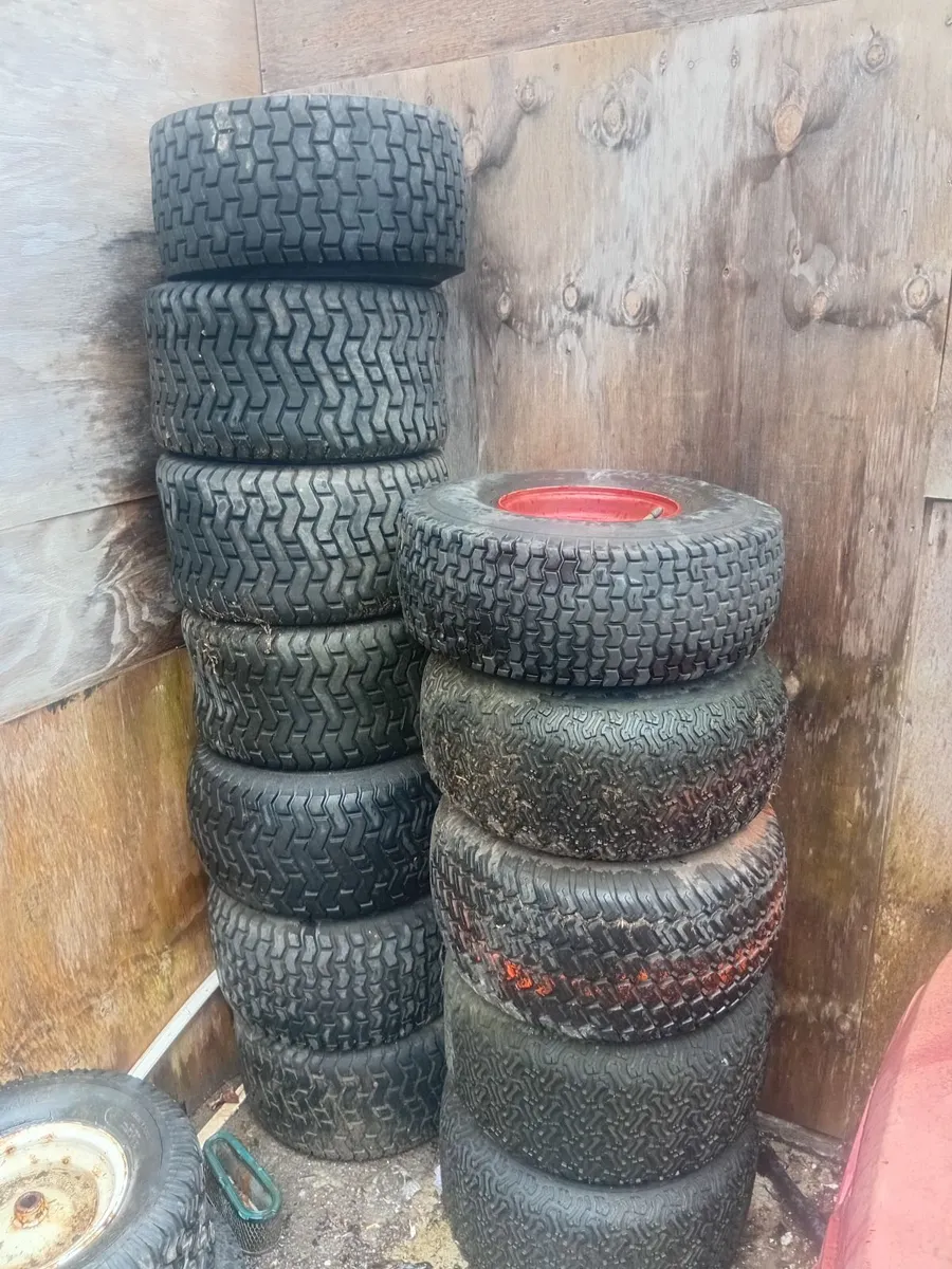 Selection of mower tyres and wheels available. - Image 1