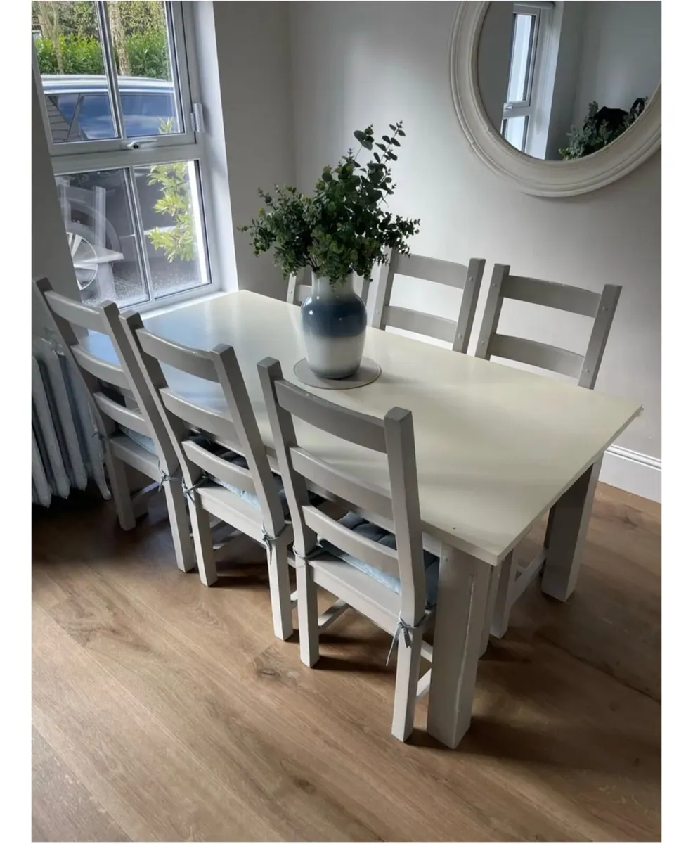OPEN TO OFFERS Solid wood dining table & chairs - Image 1