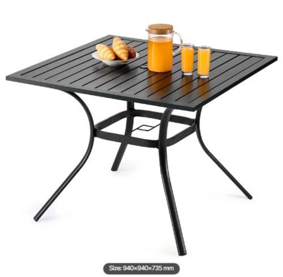 Outdoor Patio Dining Table, 94cm - Image 4