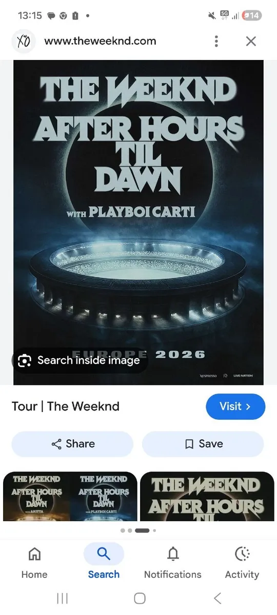 The Weeknd concert tickets