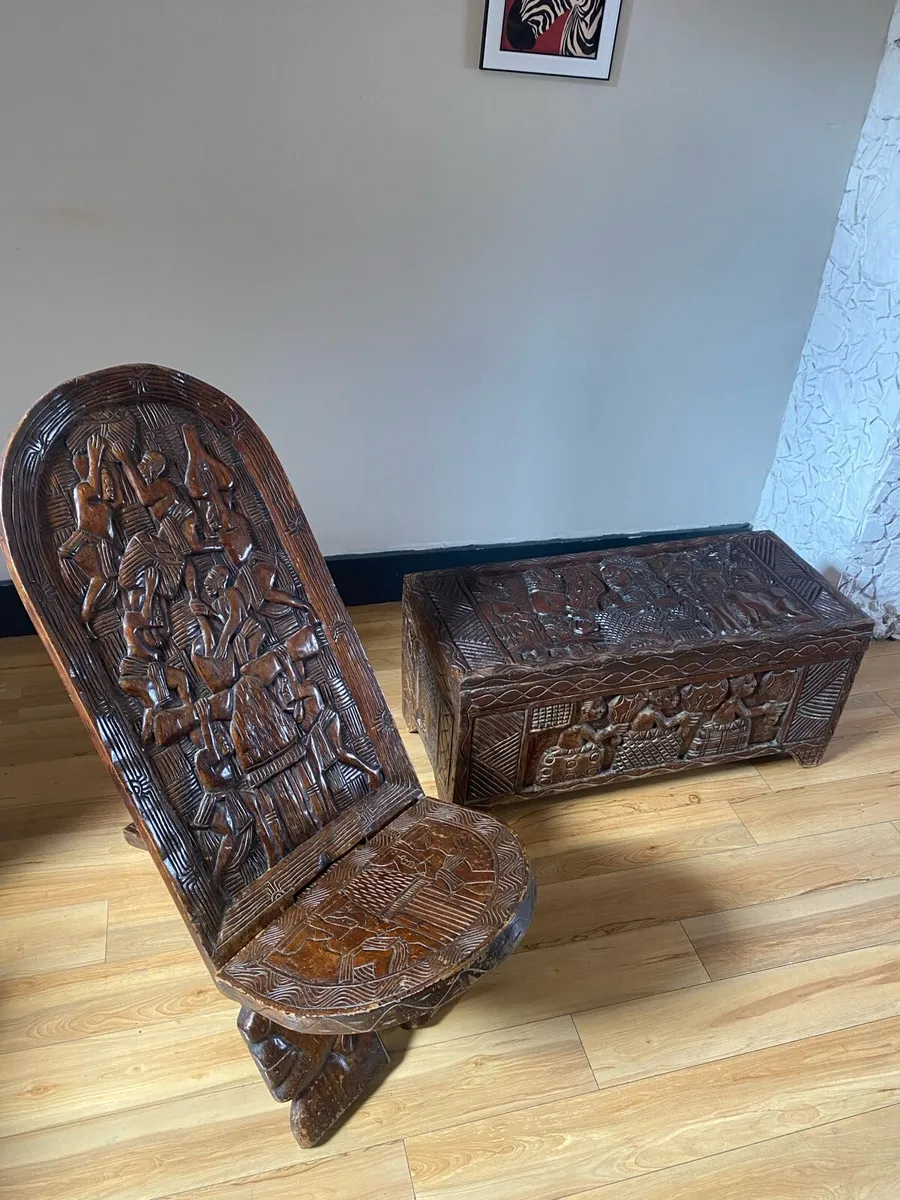 African chest/African birthing chair - Image 1