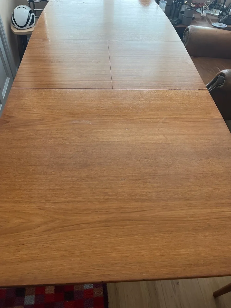 Dinning mid century table and chairs - Image 2