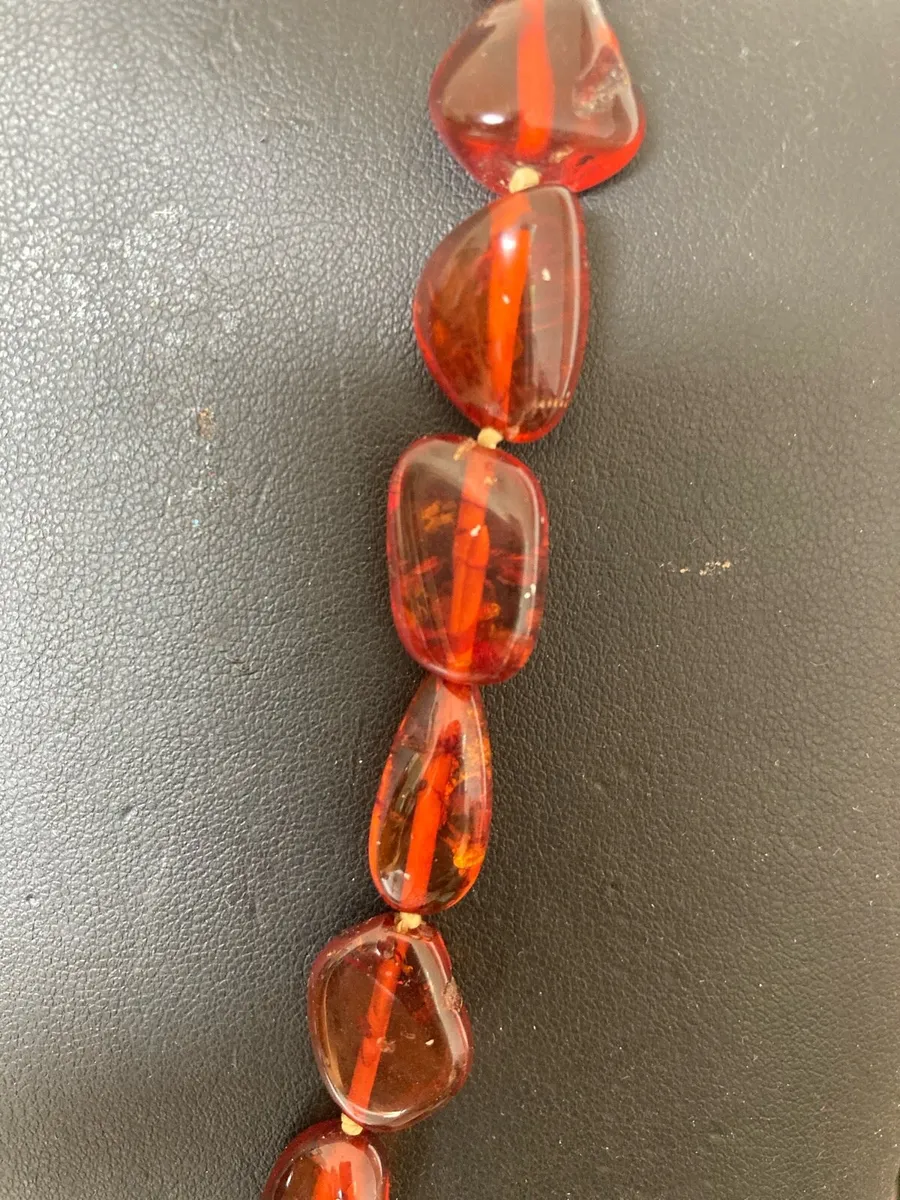 Amber necklace with silver clasp Vintage - Image 3
