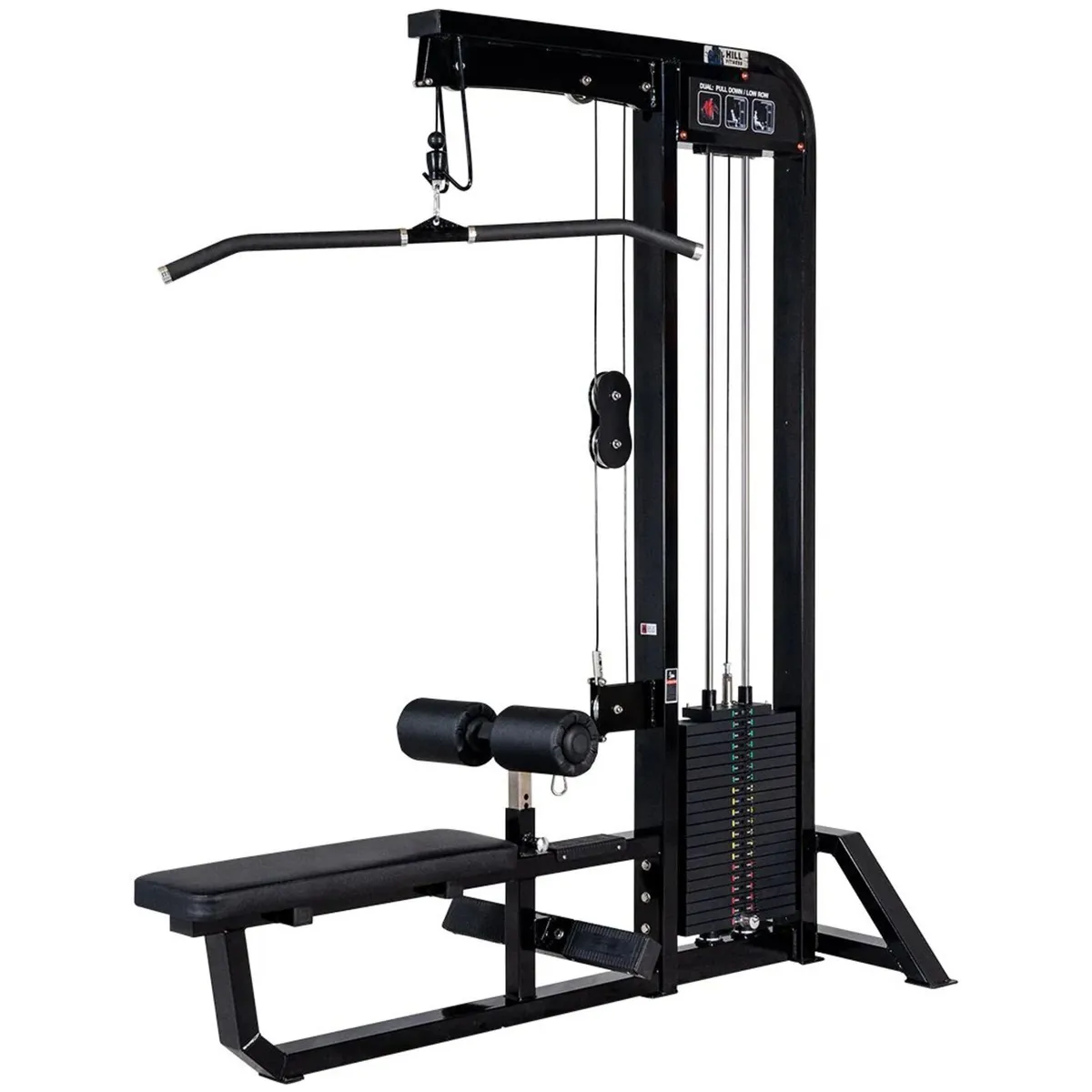 Dual Lat Pull Down / Low Row Machine - Weights Gym - Image 2