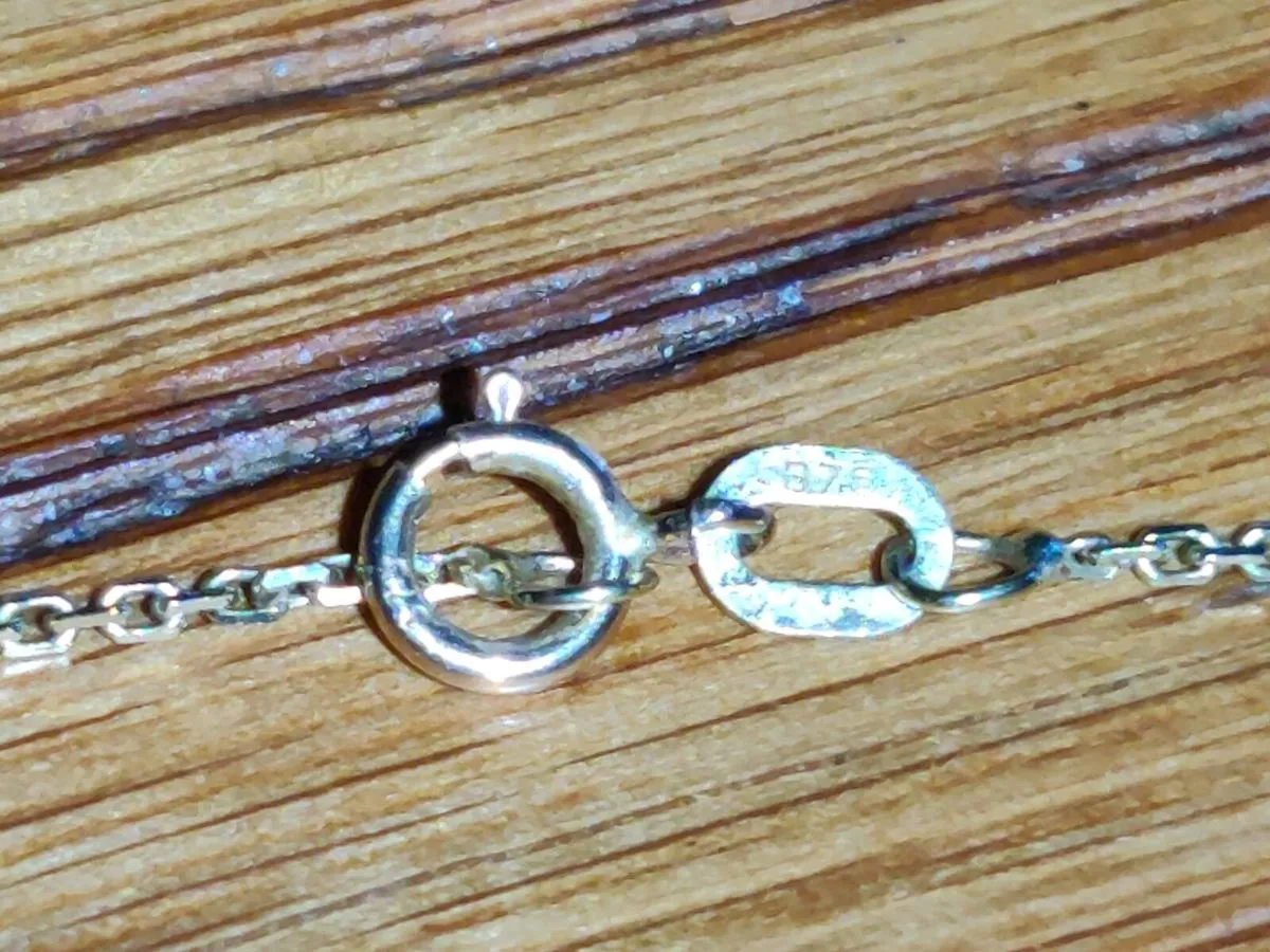 DIAMOND LOOP, 9CT YELLOW Gold BELCHER Necklace ! - Image 4