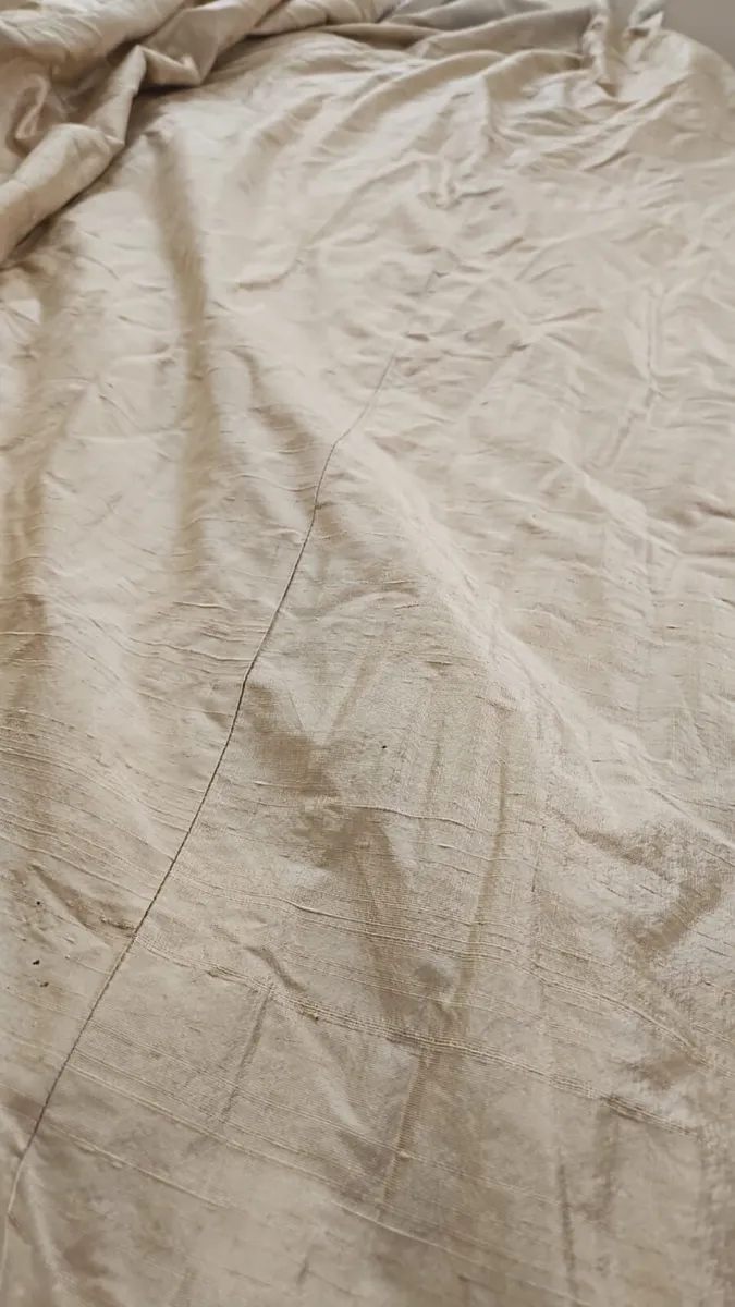 Pair of Bespoke Champagne Pinch Pleat Curtains - Image 3