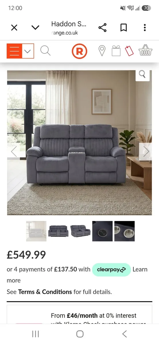 Two seater recliner sofa - Image 2