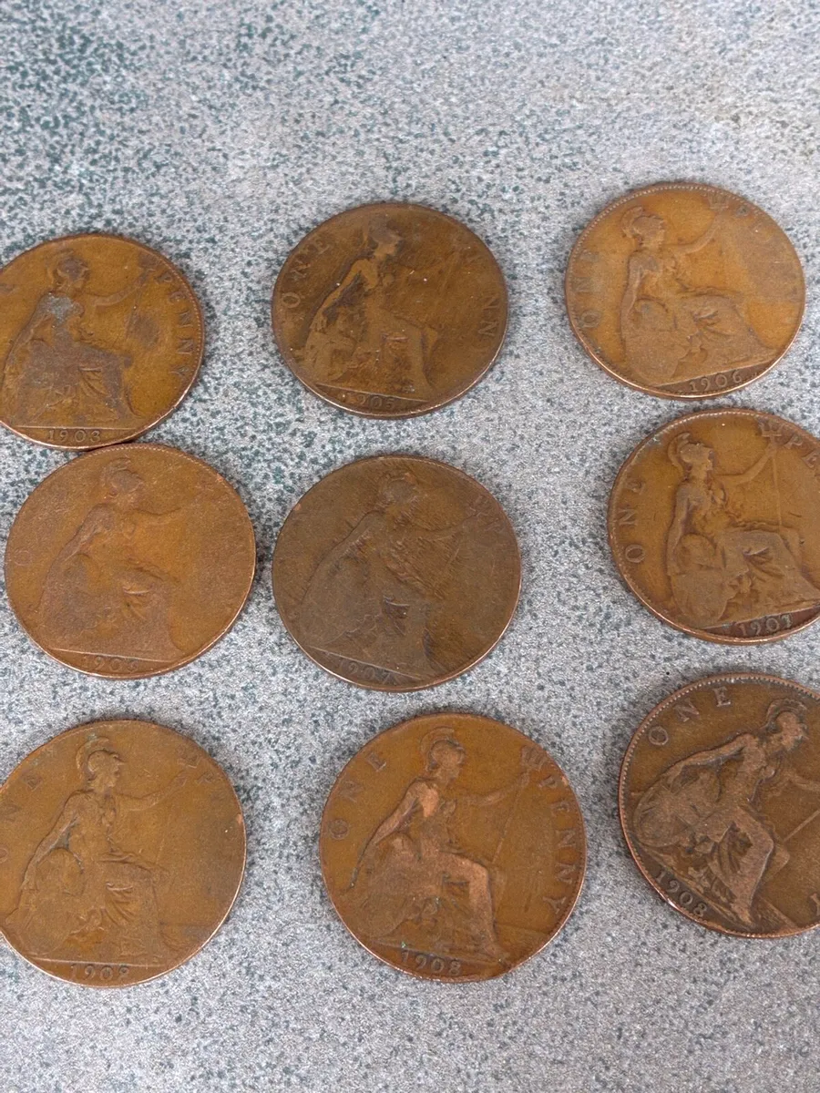 Antique IK Penny Coins (9) - Image 2