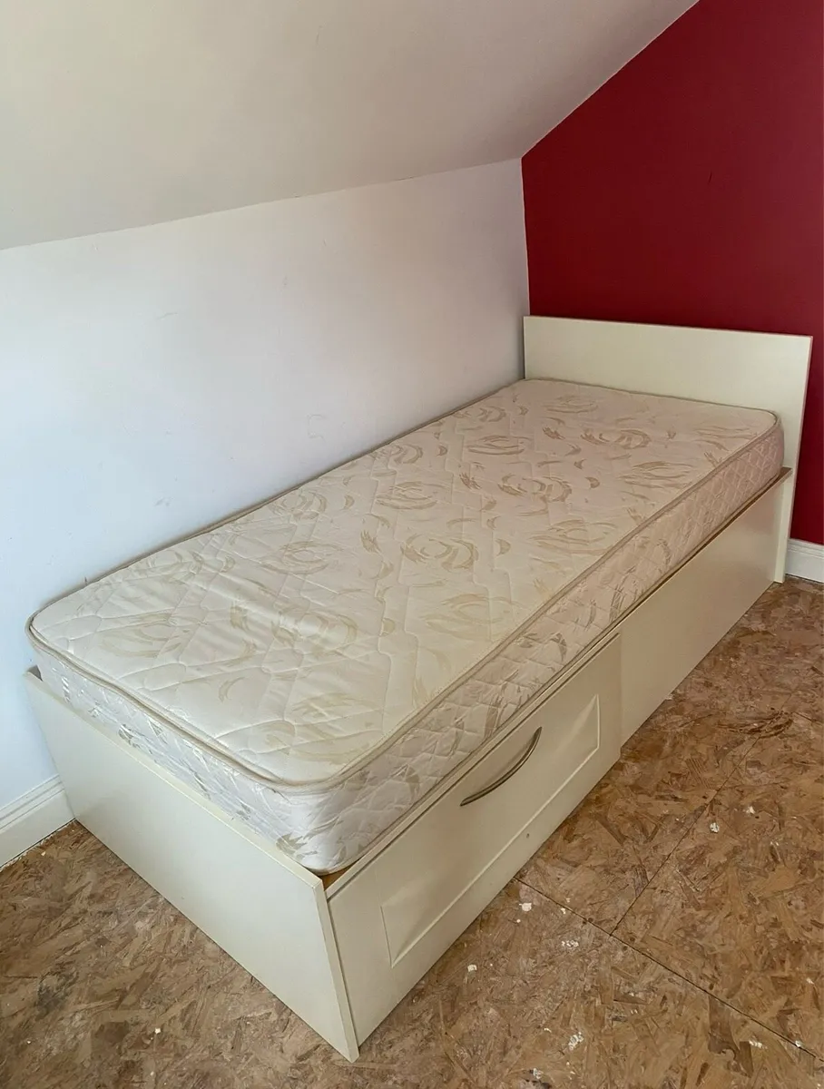 Single Bed Frame with Mattress - Image 2