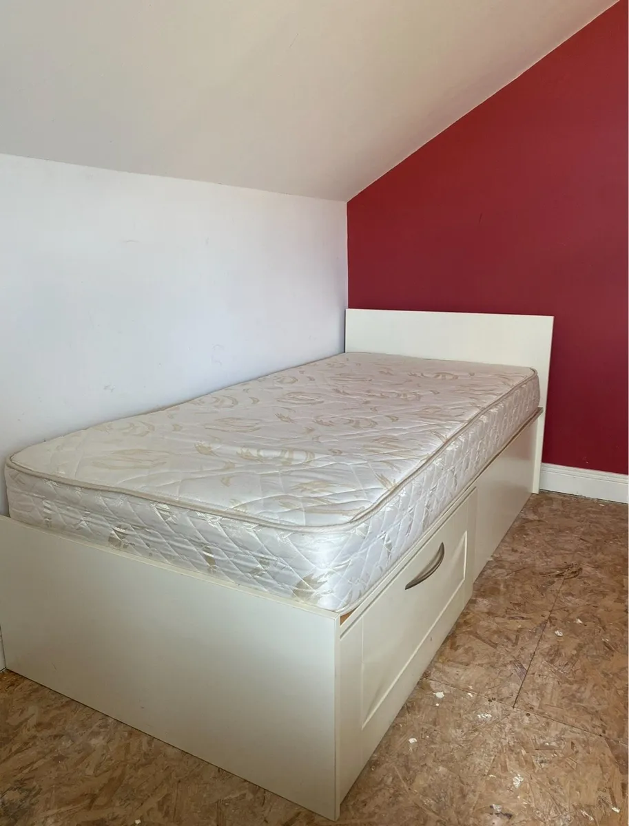 Single Bed Frame with Mattress - Image 1