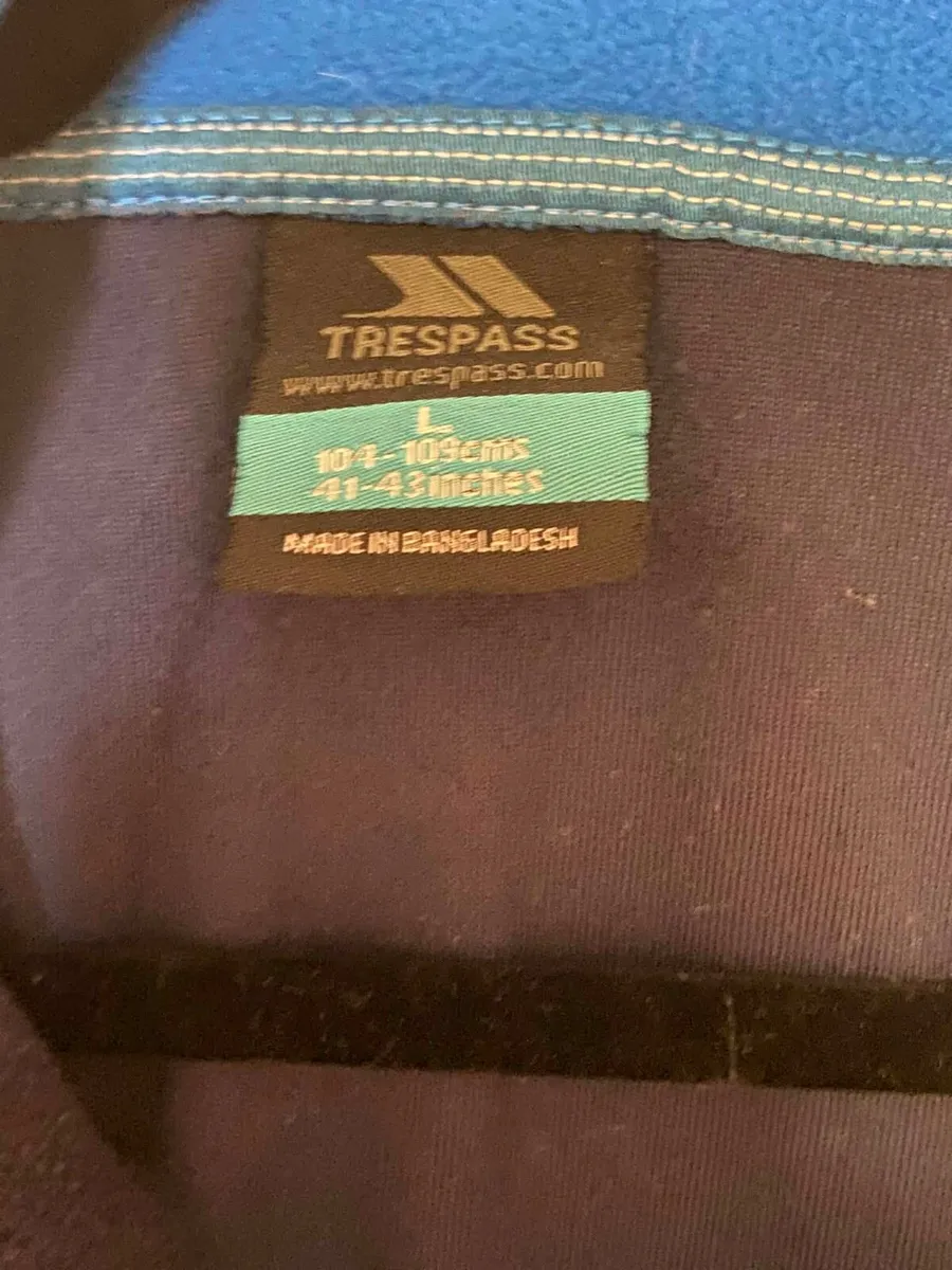 Trespass activewear Navy fleece - size L - 1/4 Zip - Image 4