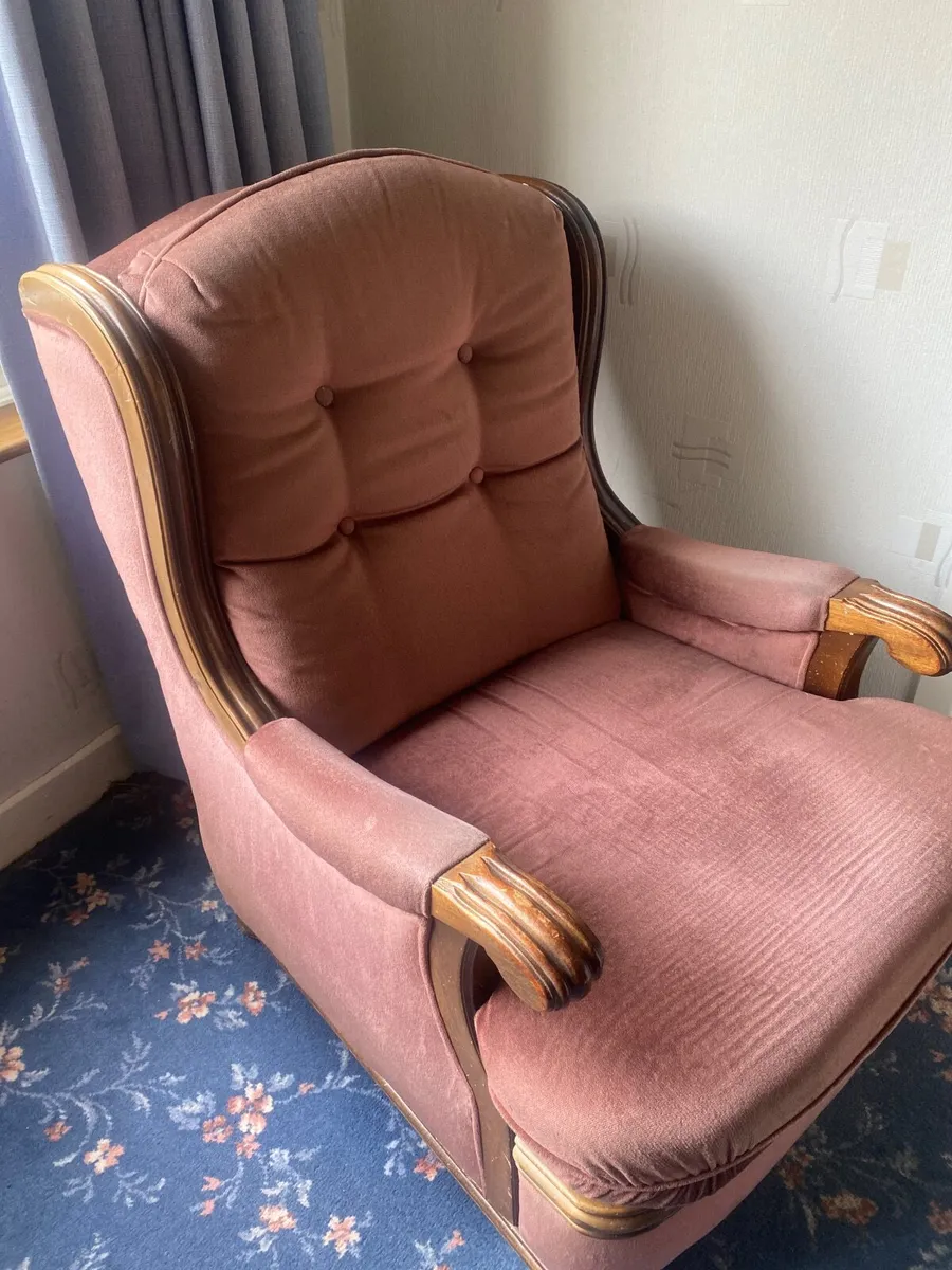 Three Piece Suite of Furniture with footstool - Image 1