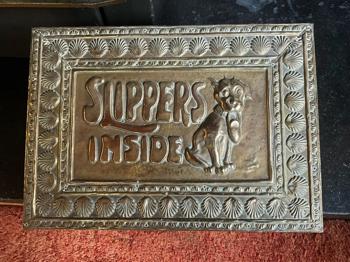 1920s Antique Brass Bonzo Slipper Box - Image 4