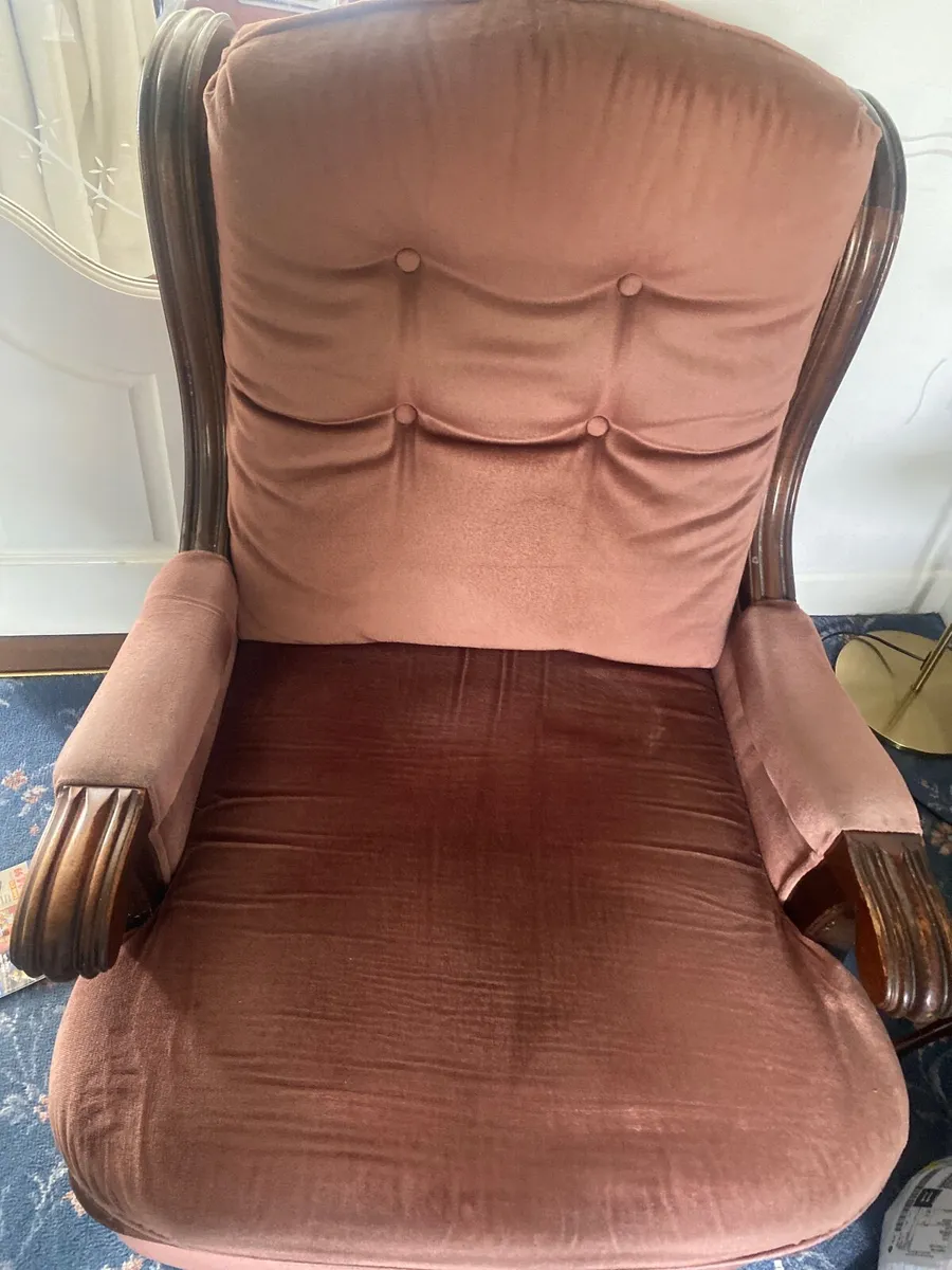 Three Piece Suite of Furniture with footstool - Image 3