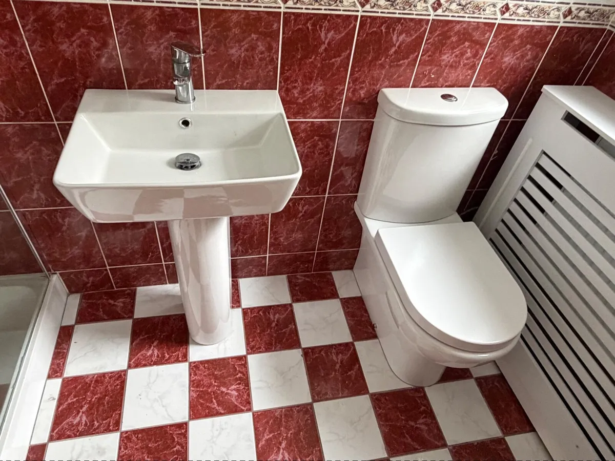 Large bathroom vanity, sinks & toilets - Image 4