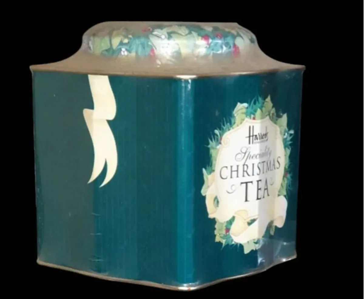 Pristine Sealed Harrods Christmas Tea Caddy - Image 2