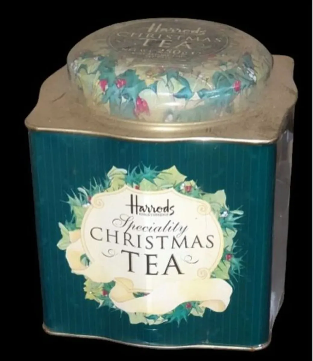 Pristine Sealed Harrods Christmas Tea Caddy - Image 1