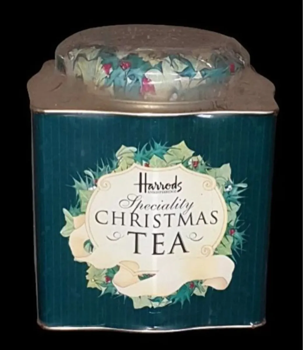 Pristine Sealed Harrods Christmas Tea Caddy - Image 3