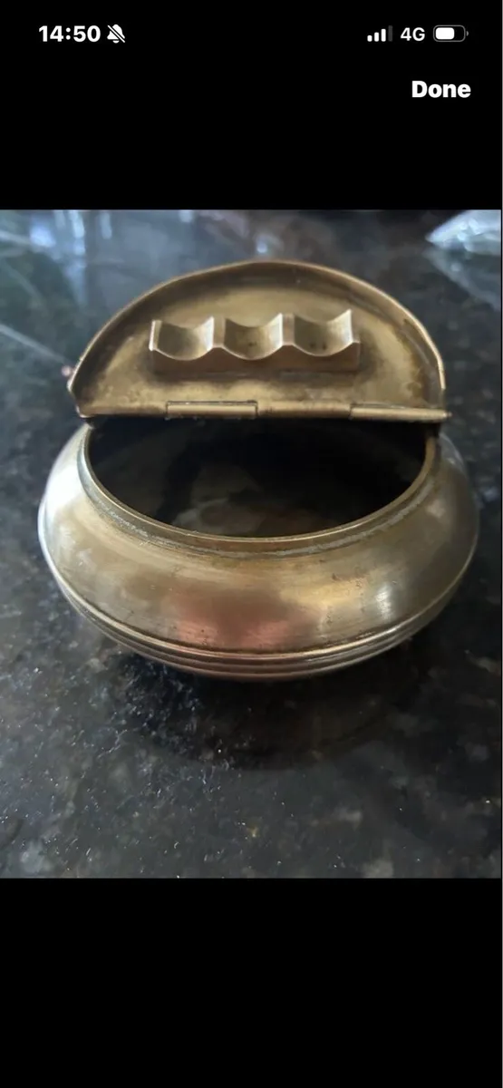 Vintage Nautical Themed Brass Ashtray - Image 3