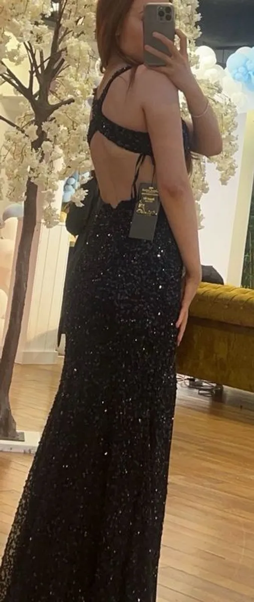 Absolutely stunning black sequins Debs Dress Evening Gown - Image 2
