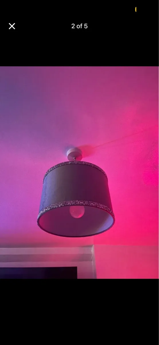 Grey Diamanté Lamp Shades - Image 2