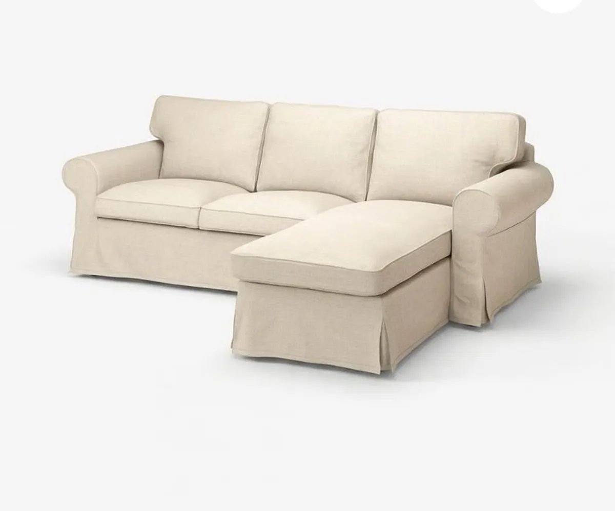 3 seater sofa with chaise lounge - Image 1