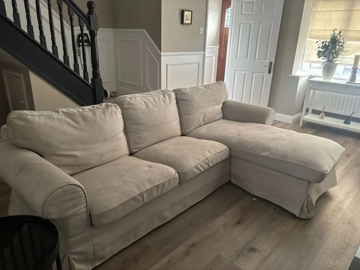 3 seater sofa with chaise lounge - Image 3