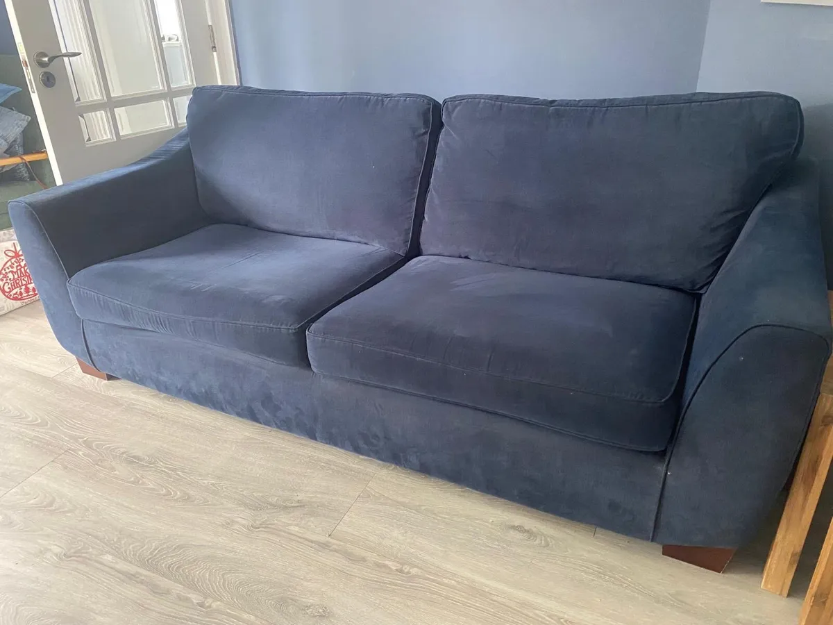 Navy Blue 2 and 3 seaters sofas - Image 2