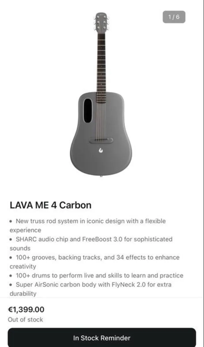 Guitar - Lava Me Carbon 4 38 Inch - Image 3