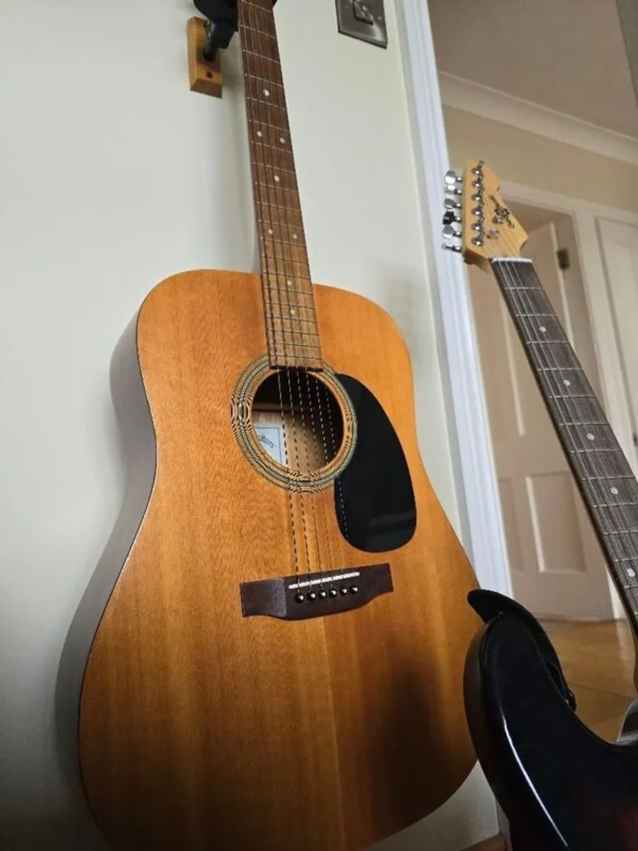 Sigma DMST Acoustic + Gear4music Electric Guitar Bundle | Amp, Strap, Cable & New Strings - Image 3