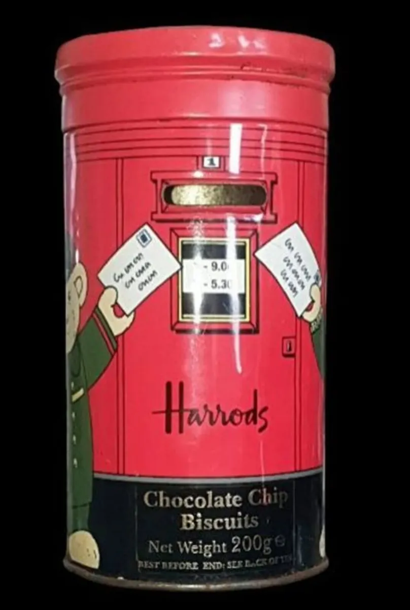 Vintage Harrods Post Box Biscuit Tin/Money Box - Image 2