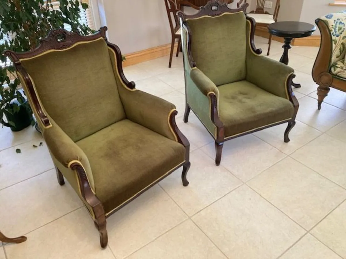 Genuine antique 3-piece Victorian suite - Image 3
