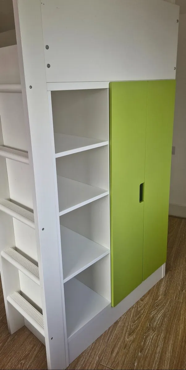 IKEA Loft Bed & Blue Desk Chair - Image 2
