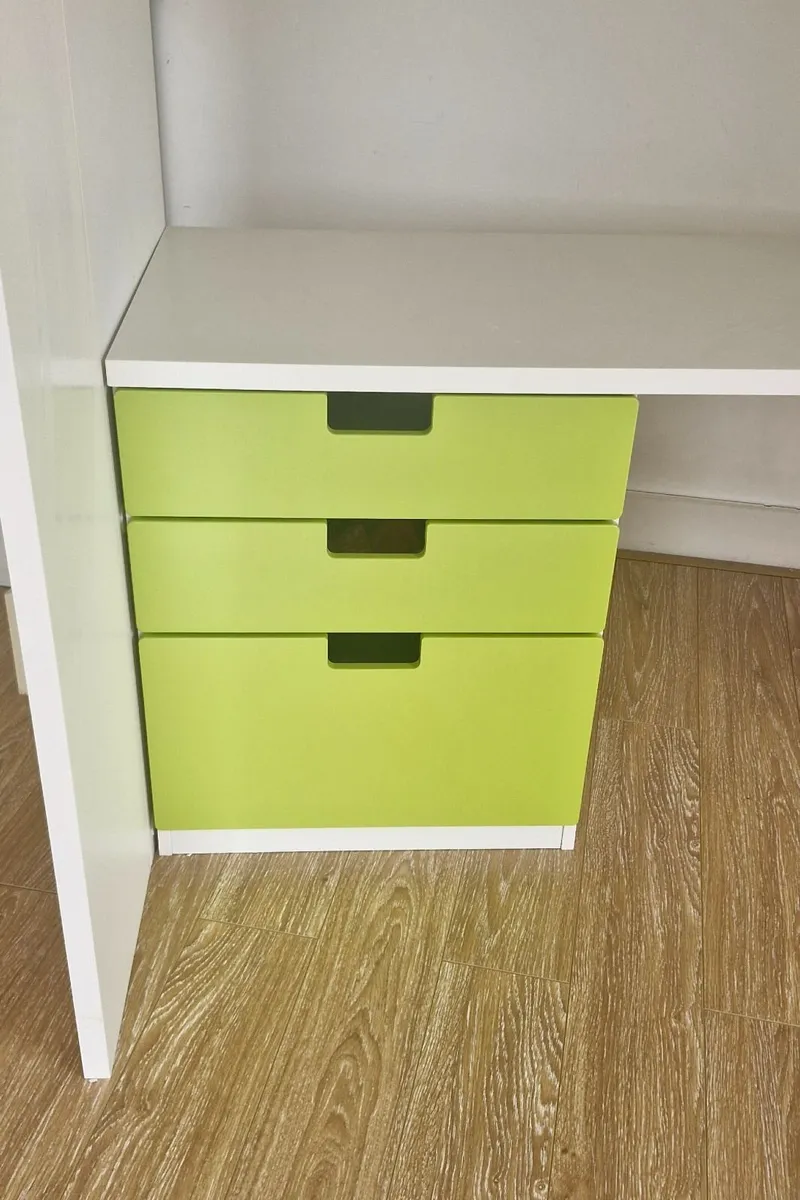 IKEA Loft Bed & Blue Desk Chair - Image 4