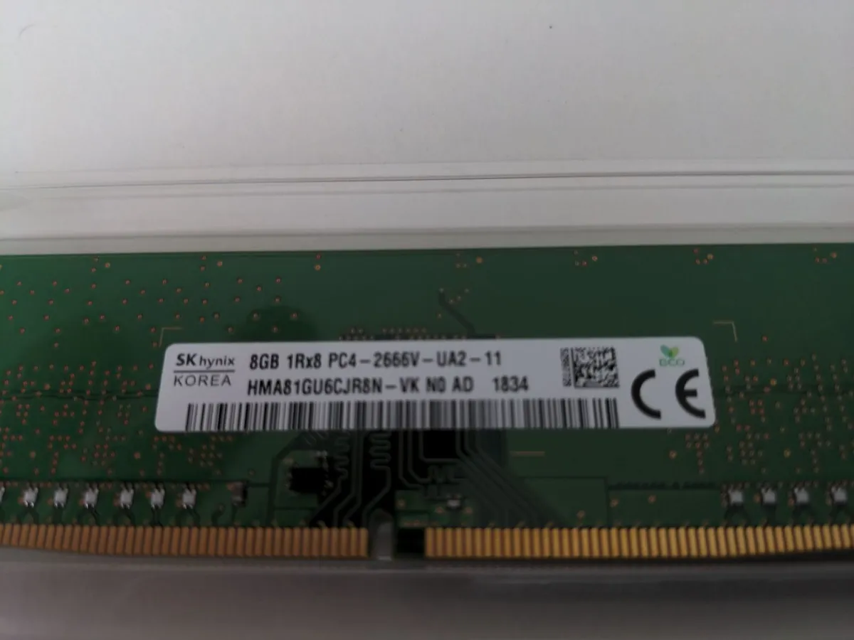 Sk Hynix 1x8gb Ddr4 2666mhz Dimm Ram - Image 1