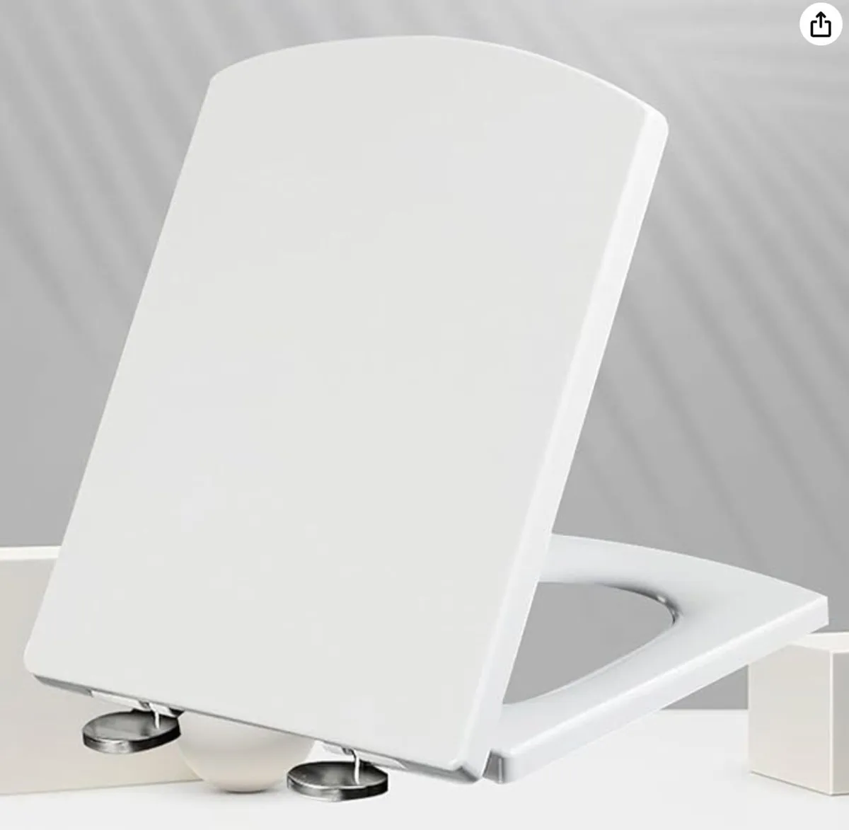 Brand New White Square Toilet Seat - Image 1